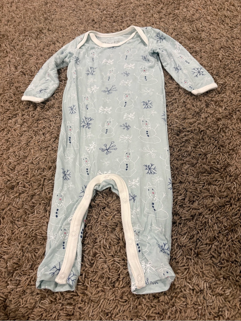 Bestaroo Snowman Snowflake Pajamas 3-6m
